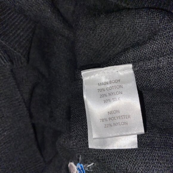 NWT Brodie Cashmere Wispr Sweater Dark Grey with Colorful "Bee Happy" Victory XS - Picture 5 of 5